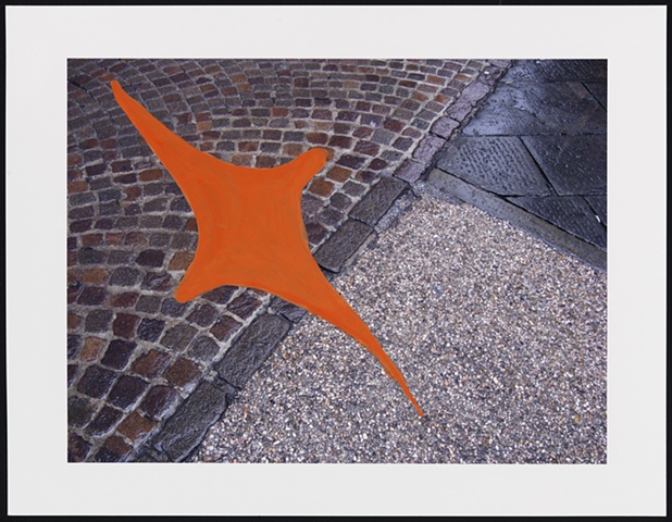 Untitled (pavements with orange shape)