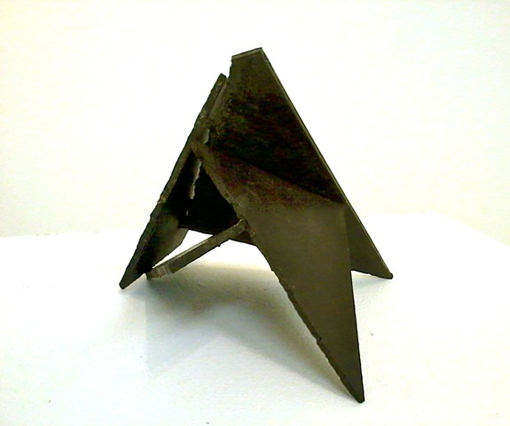 SCULPTURE, STEEL, FORGED, ABSTRACT