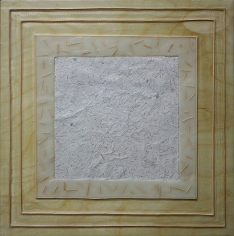 abstract, encaustic, paper, Chinese river reed