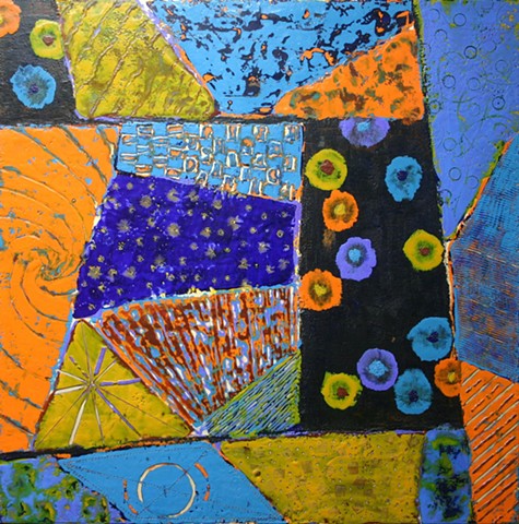 abstract, encaustic, tar