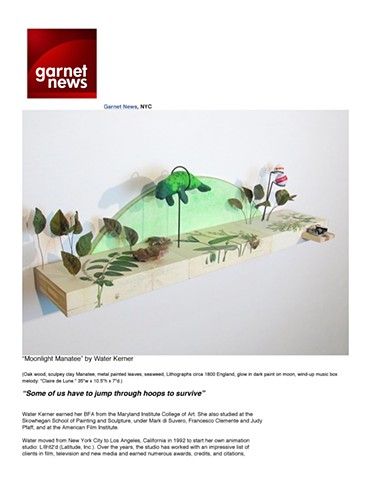 Garnet News, New York City:    Water Kerner  "ARTIST of the WEEK 2015"