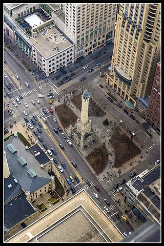 A view from above Chicago