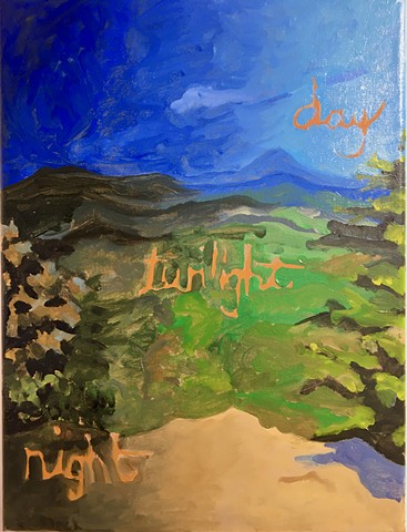 The bottom painting on the left of "So Near in the Twilight" grouping