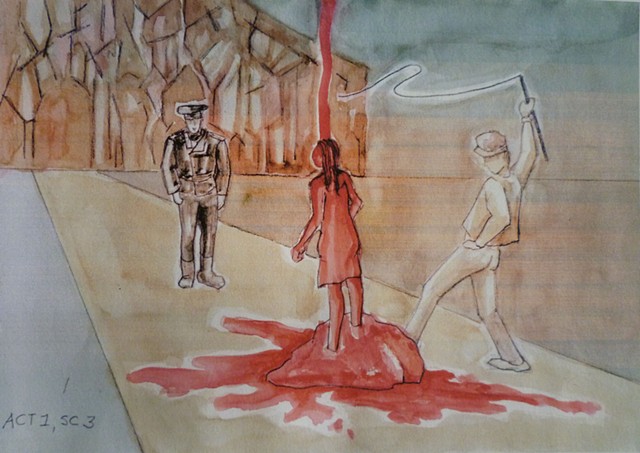 Yeshe, Queen of Tibet opera stage renderings Scene 1 Act 3