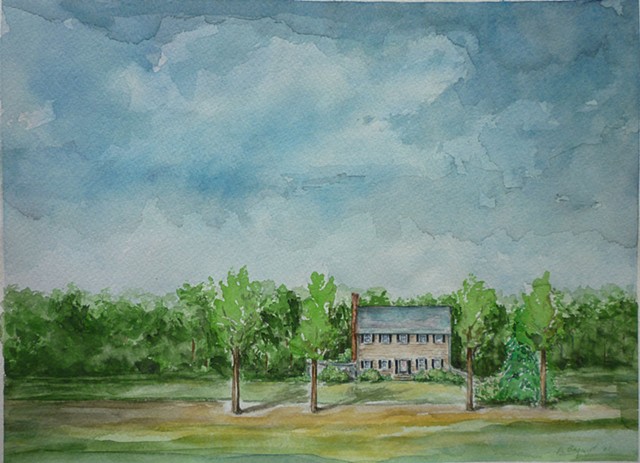 watercolor illustration archival paper Denise Penizzotto architectural drawing 
