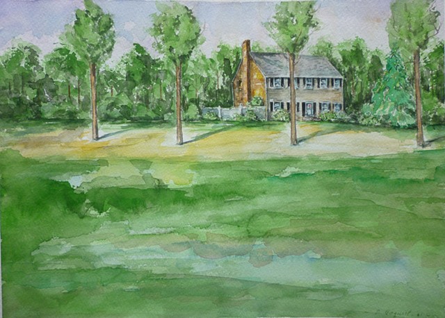 watercolor illustration archival paper Denise Penizzotto architectural drawing 