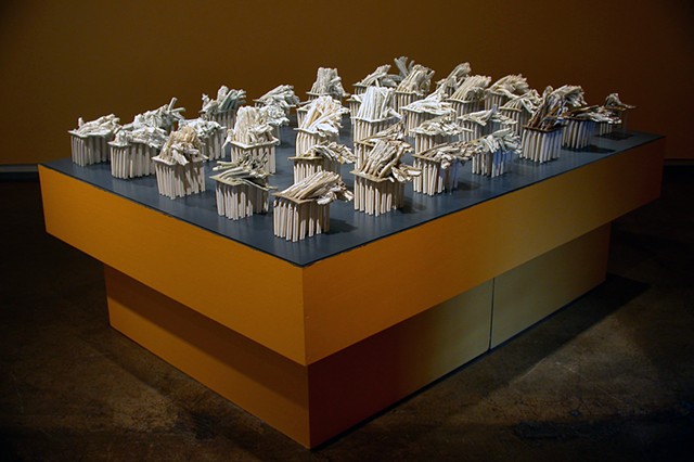 Porcelain installation by Janet Williams