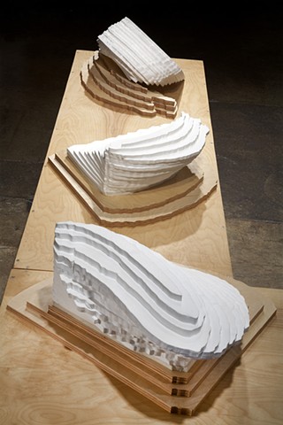 Porcelain sculpture based on fingerprint by Janet Williams