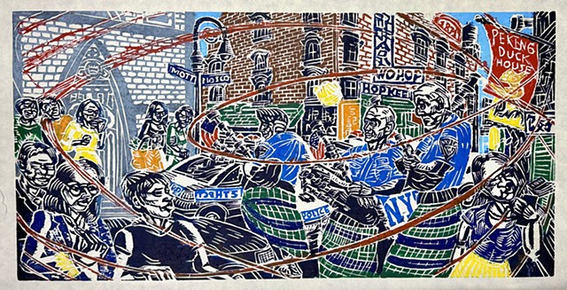 NYC Police Pipers in Chinatown