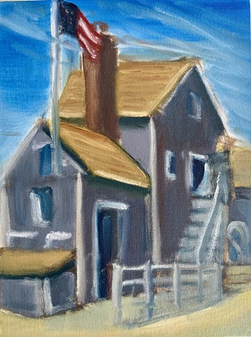 Nantucket, plein air painting, North Wharf, Nantucket, oil painting