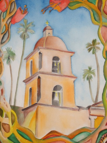 Santa Barbara Mission, Missions and Flowers #13