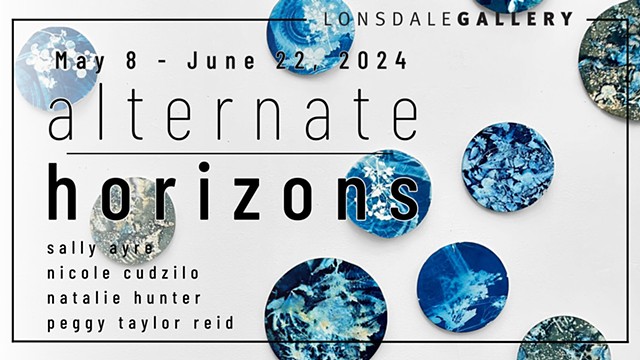 Alternate Horizons invitation featuring a detail of Peggy Taylor Reid's work work