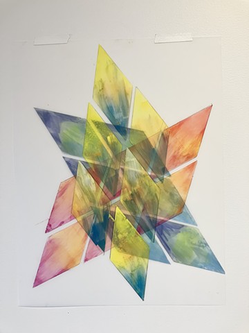 Natalie Hunter, Falling Light, Drawing, Mylar, Drafting Film, Layers