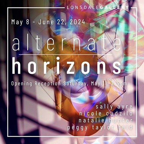 Alternate Horizons invitation featuring a detail of Natalie Hunter's work