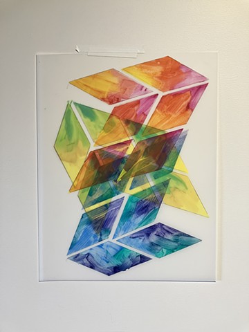 Natalie Hunter, Falling Light, Drawing, Mylar, Drafting Film, Layers
