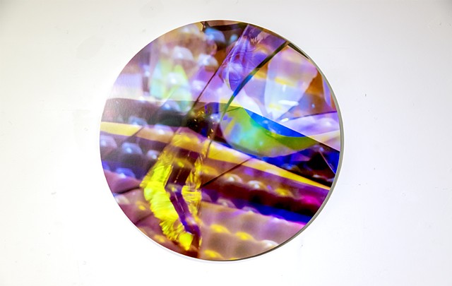 Natalie Hunter, Piecing Light Portals, Light falling remembering how to fall, transparent film, glass