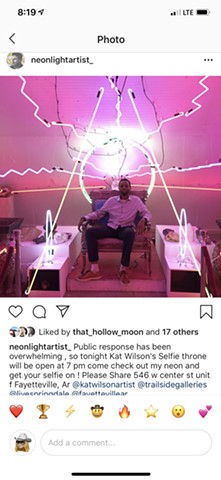 Neon #SelfieThrone by Kat Wilson and Brian Bailey