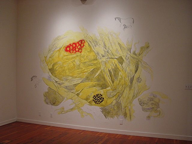 wall drawing by Julie McNiel