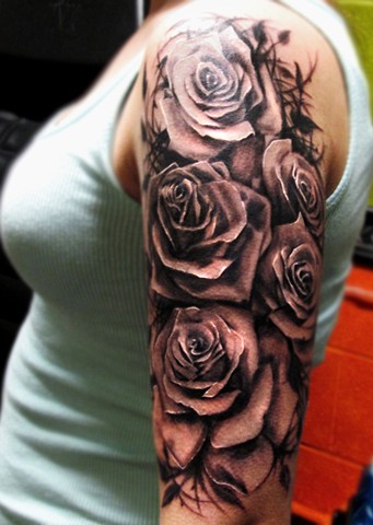 Roses Half sleeve