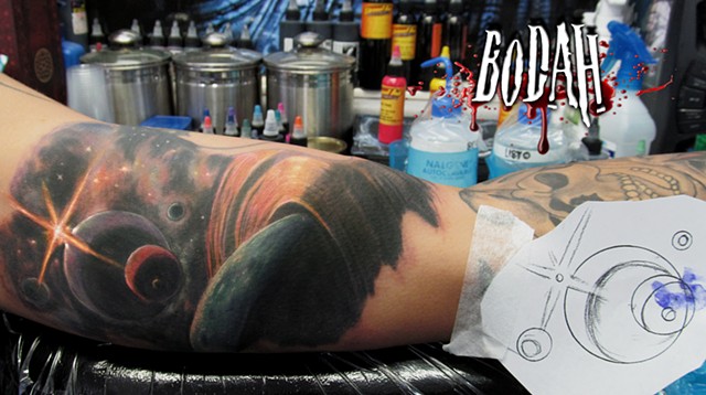 Bodah Tattoo Ink Space Realistic