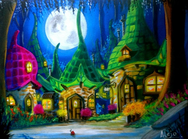 faerieTown,fantasy,house,forest  
