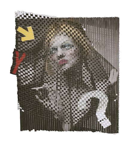 collage, woven, epson prints, feminist, louise pappageorge