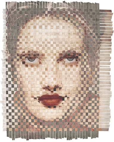 collage, woven, epson prints, feminist, louise pappageorge