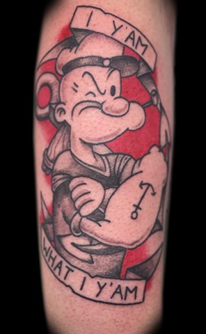 popeye tattoo tattoos arm hyland andy
