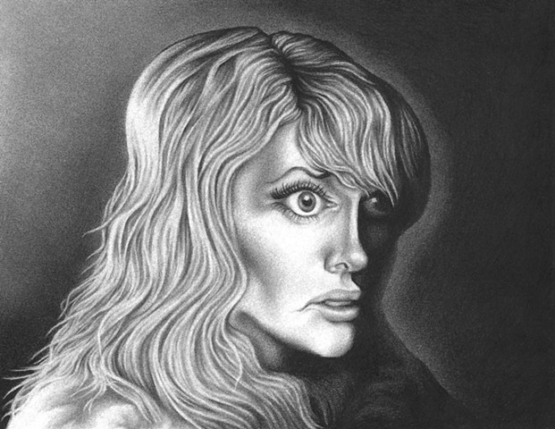 Carol, 2024, charcoal on paper, 11 x 8.5 in