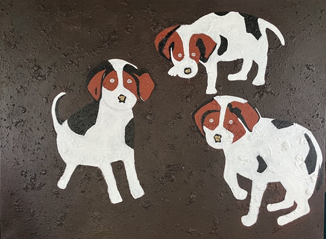 Puppies, Cave Painting (Nicodemus, Nicky, Nick)