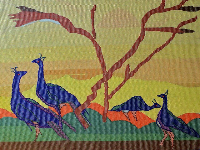 "Peacocks in the field"