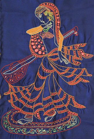 "Woman with sitar"