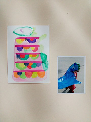 Left: The Little Colorful Girl Dragon's Belly I