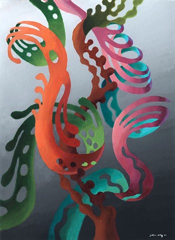 Abstract acrylic painting by John Z. Wang
