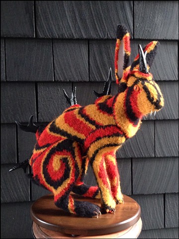 chupacabra jackalope sweater faux taxidermy august clown gallery australia 80's cosby ugly