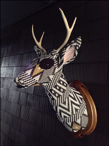 sweater faux deer stag antler taxidermy 80's sparkle glitter geometric diane von furstenberg 