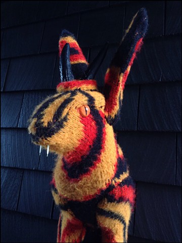 chupacabra jackalope sweater faux taxidermy august clown gallery australia 80's cosby ugly