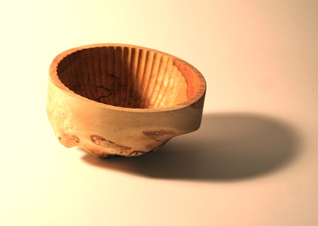 A small bowl made from a locally-harvested blacklocust burl