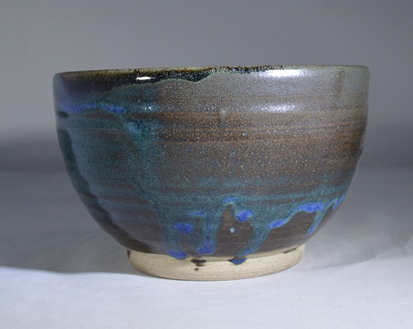 BLUE AND BROWN BOWL