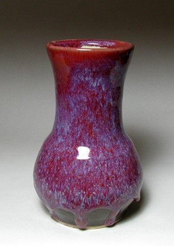 pottery vase copper red