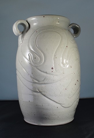 Hand Carved Octopus Vase (c)