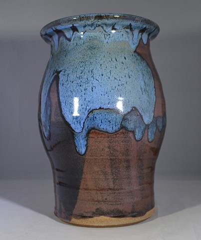 Large Blue and Brown Vase