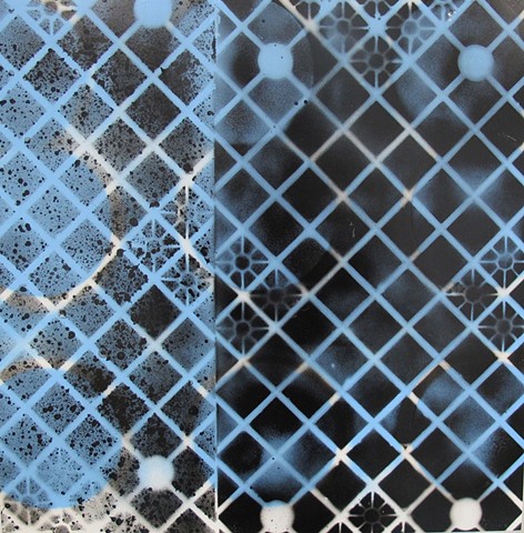 untitled (black and blue net)