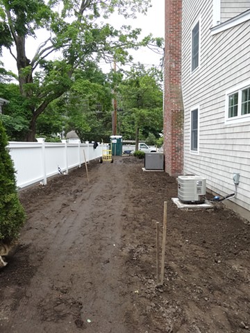 Side yard before planting