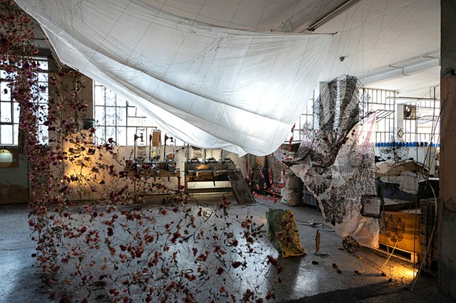 "Weaving the valleys of love" @Mouzakis - Petalouda (Butterfly) Thread Factory, Athens, Greece.