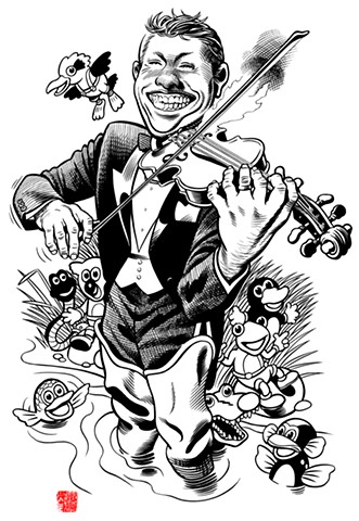 Violin Teacher caricature
