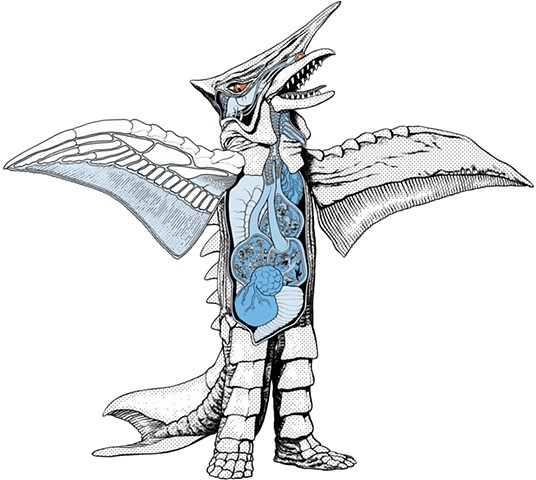 Zigra Gamera monster kaiju anatomy