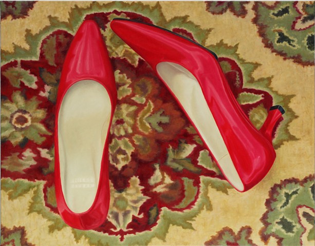 Red Shoes, 2012, Oil on canvas, 22" x 28"
