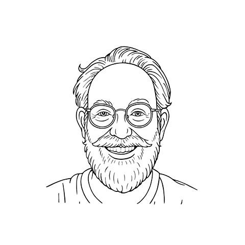 As AI Sees Me No. 4: Coloring Book Page