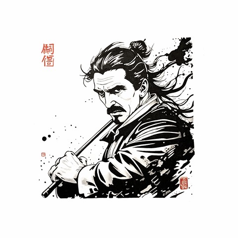 samurAI drawing no. 3: Nikola Tesla